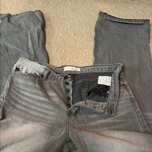 KanCan women’s wide leg Gray Button-Fly Jeans